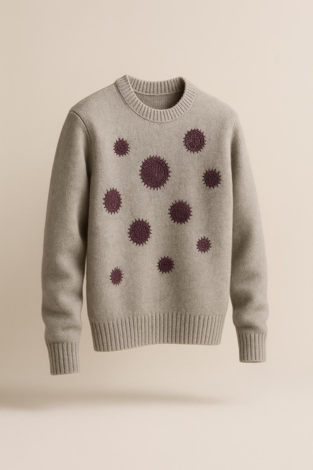 Darned Lambswool Crew