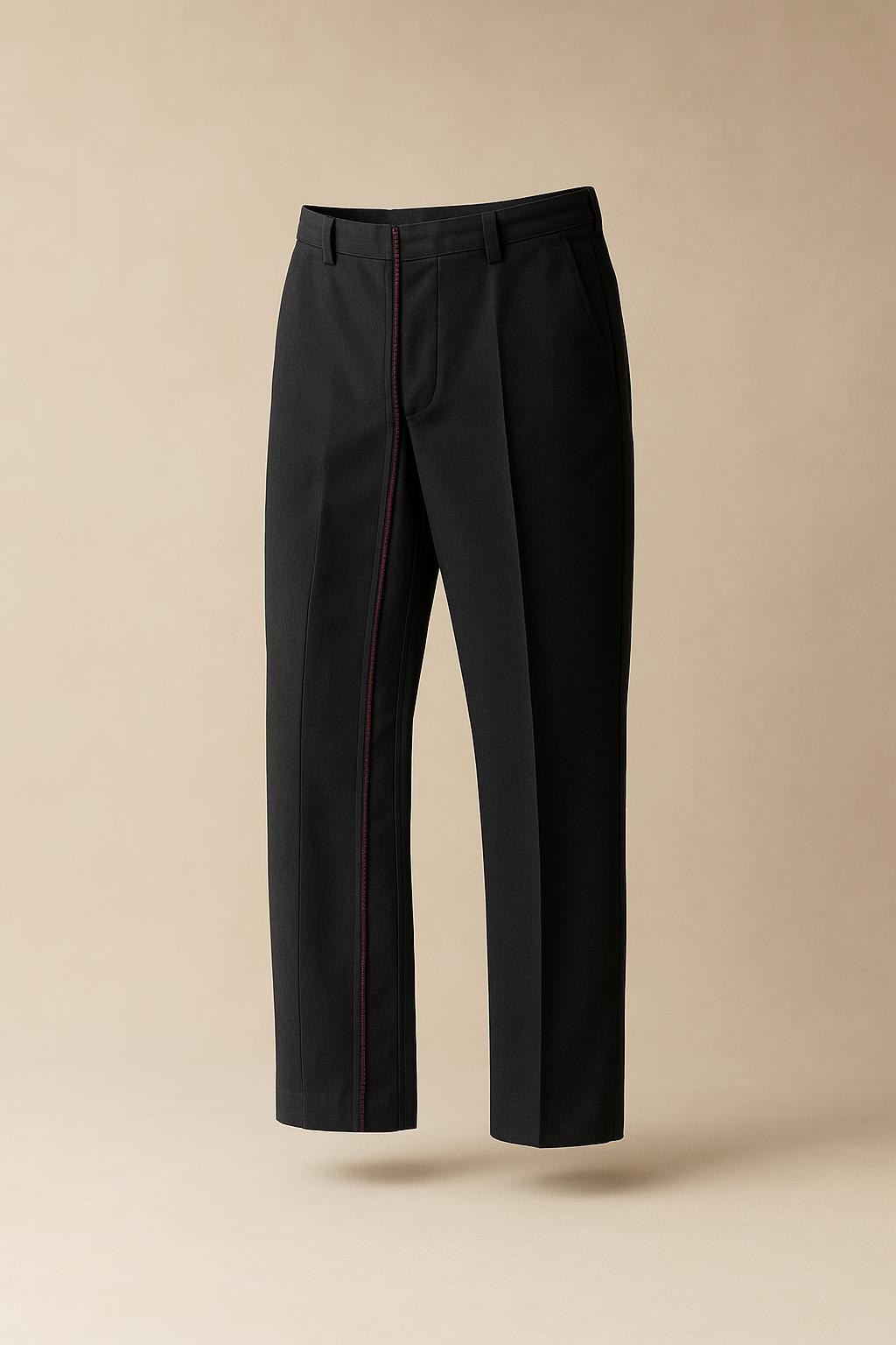 Panelled Worsted Trouser